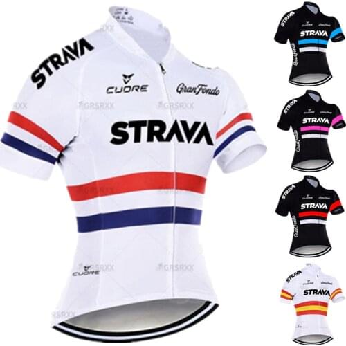 STRAVA Pro Womens Cycling Jersey 2021 Team Sport Cycling Clothing Breathable MTB Bike Jersey Tops Anti-UV Bicycle Shirt Maillot