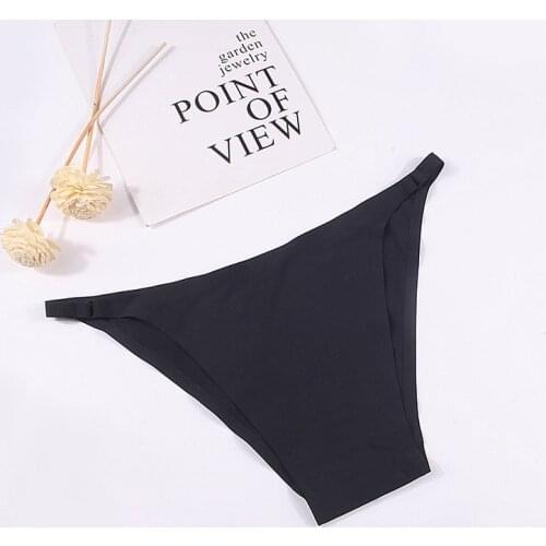Women 's Underwear Popular Sexy Ice Silk Close Fitting No Trace Women Ribbon Panties Nylon G- string Low-rise Solid 256
