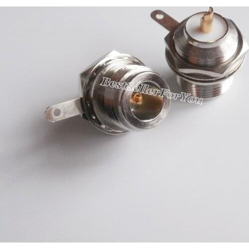 1Pcs N Female Jack With Nut Bulkhead Handle Deck Clip Solder Cup RF Connector Brass