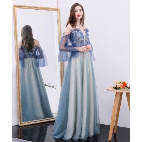 100%real blue rhinestone beading ruffled gown medieval dress Renaissance Gown princess Victoria can customs size