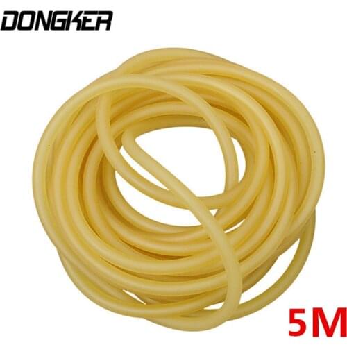 2x4mm 5M Natural Latex Tube Band For Slingshot Shooting Elastic Tubing Band Tactical Catapult Rubber Tube Hunting Accessories