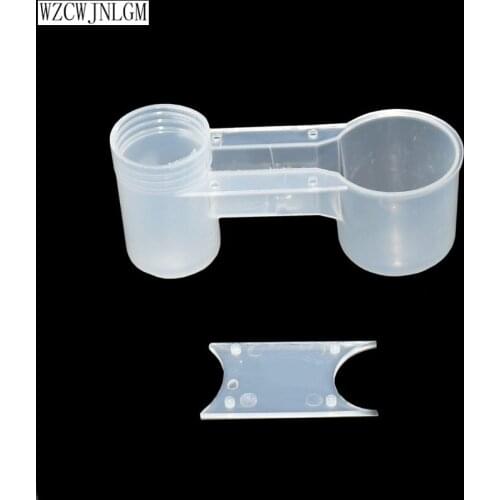 20pieces of portable plastic transparent water bottle bird feeder poultry pigeon waterer accessories
