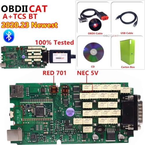 OBDIICAT 2017.3 keygen A+ Quality Single TCS multidiag pro+ Bluetooth TCS 2016.1 keygen NEC relay obd2 scanner for cars trucks