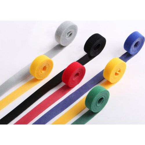 7 colors 3m colorful fastener tape velcros hook and loop tape cable ties sewing accessories Cable Organizer Wire Winder Clip