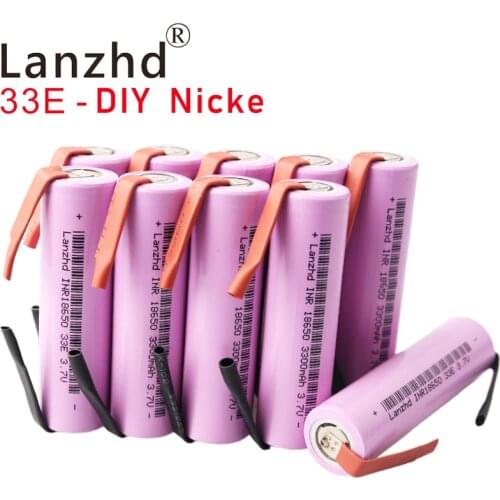 8-40pcs) battery 18650 lithium 3.7v Rechargeable batteries For samsung 18650 35E 3300mAh VTC7 +DIY Nickel Original brand