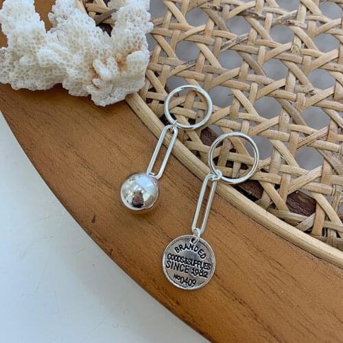 Miuoxion Retro Round Beads Asymmetric Earrings Fashion Personality Party Jewelry For Women Feature Namour Charm Gift All Seasons