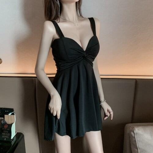 B4344 2020 summer new beautiful women fashion elegant nice short section sexy deep V low cut dress cheap wholesale