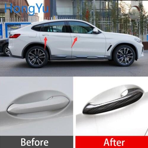 For BMW x4 x4M G02 M40d 30i xDrive 25i 30i xDrive25i xDrive30i 2019 2020 Carbon Fiber Auto Door Handle Knob Exterior Trim Covers
