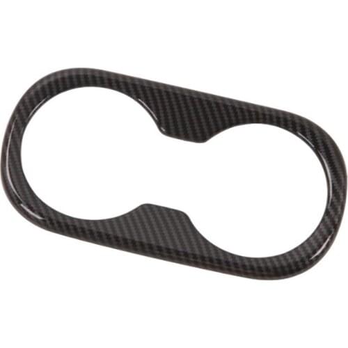 For Toyota Prius 2019 2020 Carbon Fibre Rear Seat Water Cup Cover Frame Interior Trims Car Deconation Accessories