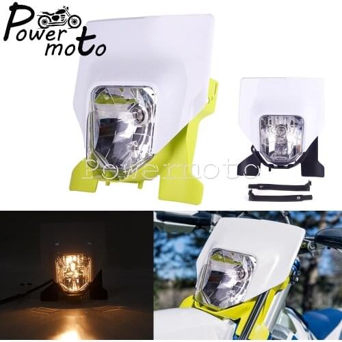 Motocross Dual Sport Front Headlight White Head Light Housing For Hus FC 250 350 450 FX 350 450 TE/FE 125-501 TX 300 2016-2021