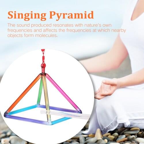 Crystal Material Singing Pyramid Percussion Instruments Yoga Meditation Relaxation Tool