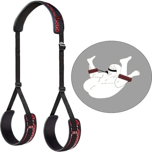 PU Leather Sponge BDSM Bondage Restraints Open Leg Adult SM Game Restrain Ropes Adult Swing Sex Toys For Couples Bondage Gear