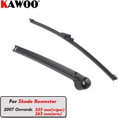 KAWOO Car Rear Wiper Blade Blades Back Window Wipers Arm For Skoda Roomster Hatchback (2007 Onwards) 335mm Auto Windscreen Blade