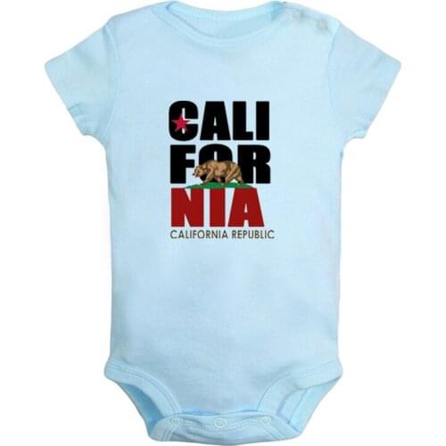 Famous Call For NIA California Republic Design Newborn Baby Boys Girls Outfits Jumpsuit Print Infant Bodysuit Clothes Sets