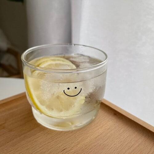 Creative Simple Wine Glass Cup Transparent Juice Coffee Tea Whiskey Milk Drinks Glass Cups Home Cute Mug Tazas Drinkware DF50BL