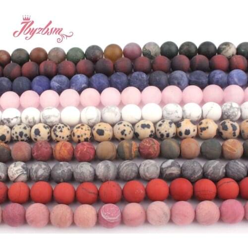 10mm Round Beads Frost Natural Stone Beads Tiger Eye,Rhodonite,Quartz For DIY Necklace Bracelet Jewelry Making 15" Free Shipping