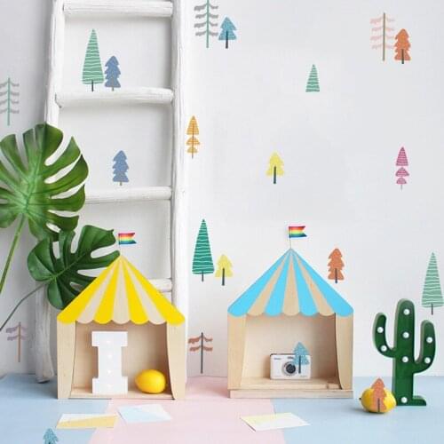 Cute Colored Wall Stickers Wall Decals for Living Room Bedroom Murals Kids Room Wall Decoration hogar moderno Drawing Paint