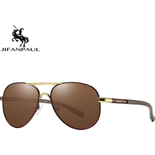 JIFANPAUL Designer retro square sunglasses unisex polarized men driving UV400 fishing fashion glasses accessories women