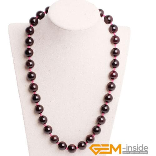 Natural Stone Garnet Necklace Birthstone of January Symbol of Virginity Honesty Love Truth Guardian Stone for Scorpio For Gifts