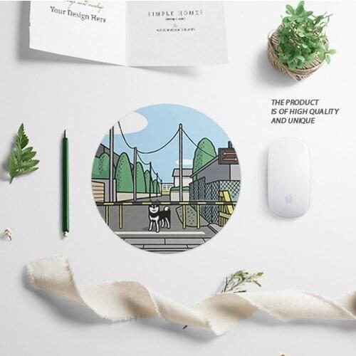 Office Computer Desk Mat Table Keyboard Mouse Pad Erha Dog I Want To Wait For My Master Non-slip Mat Gamer Mousepad Mat