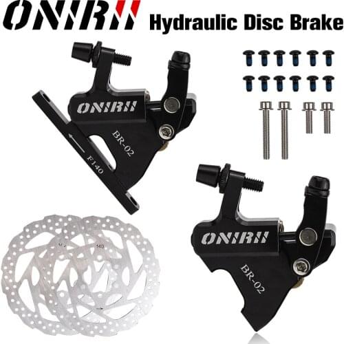 ONIRII Road Bike Line Pulling Hydraulic Disc Brake Calipers Flat Mount Gravel Bicycle CNC Oil Disc Brake With Brake Rotor New