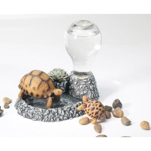 Reptile drinking tray Pet box small animal automatic drinking fountain Tortoise lizard pet water feeder