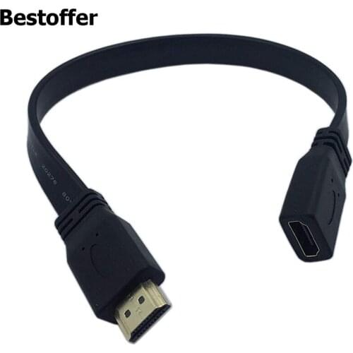 Flat Slim High Speed HDMI Extension Cable A Male to A Female Cord For Blu-ray player,PS4, PS3, XBox