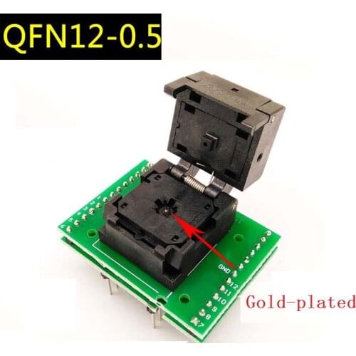 QFN12 Burning Seat QFN-0.5 MLF Test Seat Flip MLP Burning Seat pin pitch 0.5mm