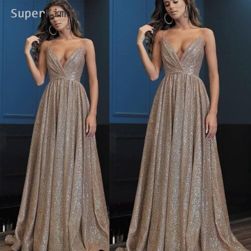 SuperKimJo Luxury Beaded Prom Dresses 2020 Silver Crystals Sequin A Line Arabic Fashion Prom Gown Vestidos De Gala