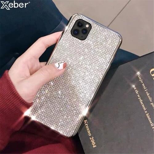 Luxury Rhinestone Glitter Phone Case for iPhone 12 11 Pro Max XS Mini XR X 6 7 8 Plus SE2 Shiny Diamond Soft Silicone Back Cover