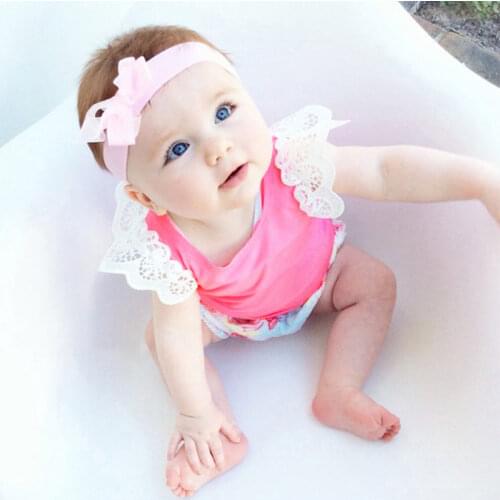 Pink Baby Tees Infant T Shirts Cute Children Lace Sleeveless Tops Newborn Toddler Girl Clothes Fashion Cotton T-Shirts