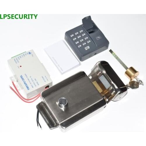 Indoor use Fingerprint RFID access control door lock system kit with 20PCS SMART CARDS