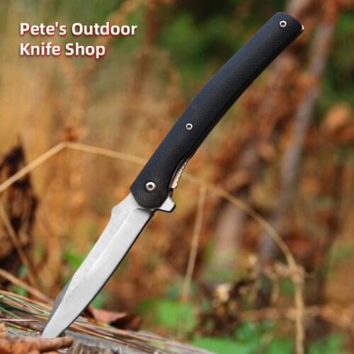 RUIMI Holy Sword Folding Knife, G10 Handle High Sharp Pure Steel Blade Little Knife, Fruit Knife For Outdoor Adventure Camping