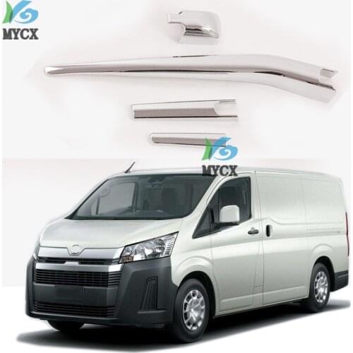 For Toyota HiAce Granvia Commuter 2019 2020 ABS Chrome Rear Window Wiper Cover Trims Windscreen Wipers Auto Decoration