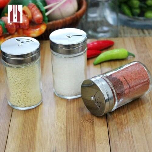 Wowshine 100ml Square spice jar glass condiment bottle 2pcs