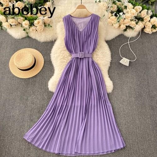 Women Bohemian Dress Retro Fashion V Neck Casual A-line Dresses 2021 Summer Korean Loose Streetwear Midi Dress