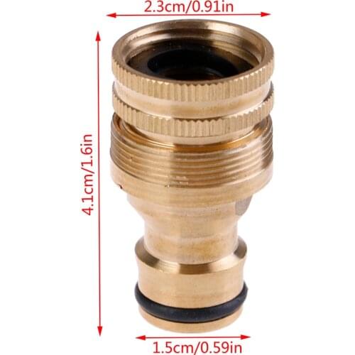 1pc Garden Connector Watering Spray Nozzle 1/2" Thread Tap Brass for Garden Hose Connector Quick Hose Adaptor Accessories