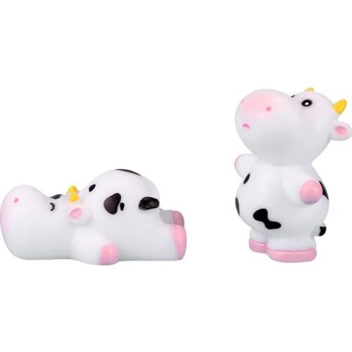 1 Pcs/Mini Cattle/miniatures/lovely cute/fairy garden gnome/moss terrarium decor/crafts/bonsai/figurine/DIY supplies