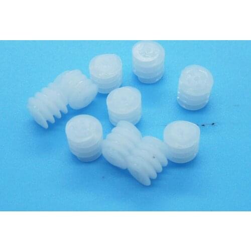 6*6mm 1.5A Worm Gear Turbine Hole 1.45mm Plastic Gear Toy Airplane Aircraft Parts Aerial Vehicle Model Toy Fittings W61.5A