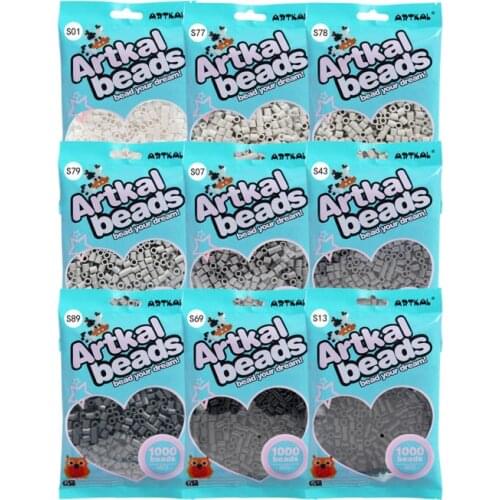 9 bags artkal fuse beads portrait creation set 1000pcs/bag perler hama beads DIY pixel art SB1000-Gray