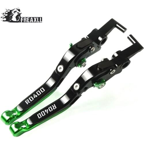 CNC Aluminum Motorcycle Motorbike Accessories Handlebar Grips Adjustable Folding Brake Clutch Levers For YAMAHA RD400 RD 400