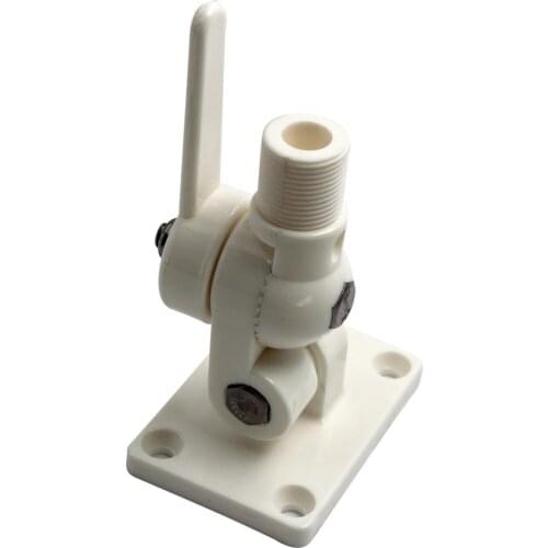 Boat Ratchet Mount White Nylon Antenna 4-Way Side/Deck Ratchet Mount For Marine Caravan RV Camper Yacht Boat Accessories Marine
