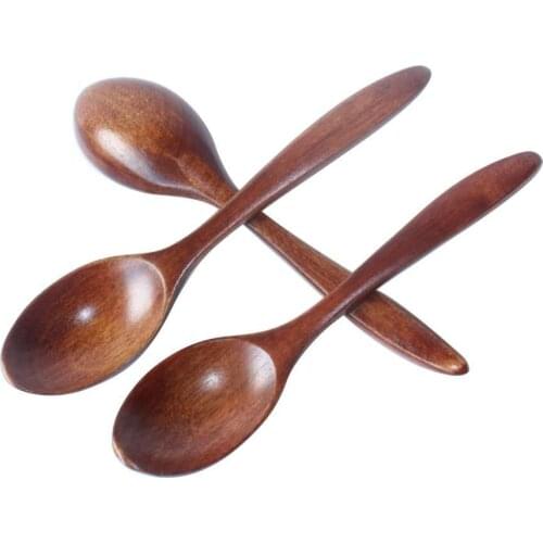 Wooden Spoons Wood Cooking Utensil Serving Teaspoon Tea Coffee Soup Durable Honey Spoon Kitchen Tool Wholesale Hot Sale Cheap