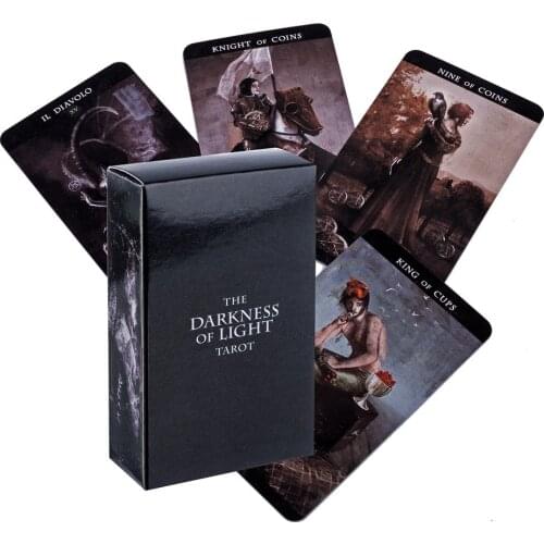 The Darkness of Light Tarot Cards Divination Deck English Version Entertainment Board Game Playing Cards With PDF Guidebook