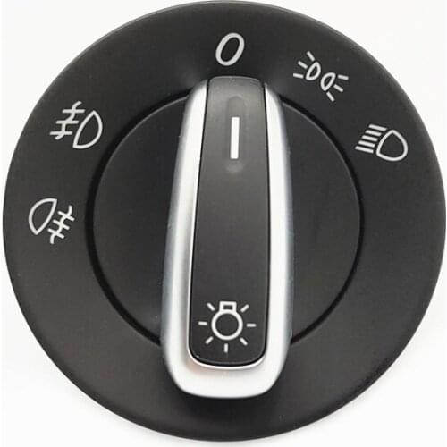 Chrome Fog Light Headlight Switch For Golf 5 6 Passat B6 CC GTI Mk5 Mk6 Jetta 5 6 Touran Sharan Tiguan 5ND941431A 5ND 941 431 A