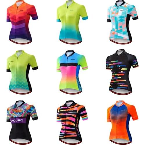 JPOJPO Summer Cycling Jersey Women 2021 Pro Team Bicycle Clothing Maillot Ciclismo Quick Dry MTB Bike Jersey Top Cycling Shirt