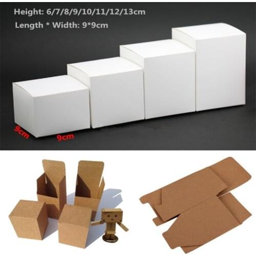 50pcs Kraft Paper cardboard Box for Jewelry gift Candy packaging carton Box gift soap Package white упаковка Packing paper Box