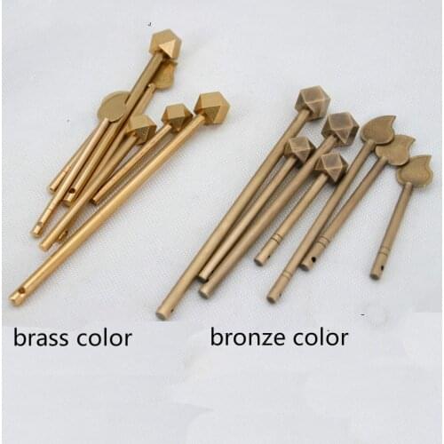 Chinese Antique Copper Straight Pin Bolt Wooden Door Lock Latch Retro Decro Cabinet Trunk Box Locking Closure Pin Brass