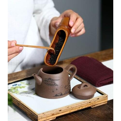 Shan Shui Qin Quan China Kettle Ceramic Teapot For Tea Puer Oolong Tea Set Handmade