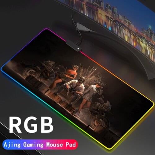 PLAYERUNKNOWNS BATTLEGROUNDS Mouse Pad RGB Computer Mousepad PUBG Custom DIY Large XXL Backlight Keyboard Desk Mat for CSGO